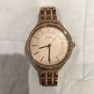 Rose Gold Fossil Watch